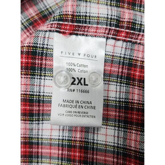 FIVE FOUR Nick Wooster NWT 2XL Men's Plaid Button Down Shirt - Picture 7 of 11